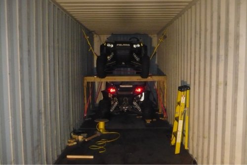 ATV Double and Single Deck Loading in 40 HC